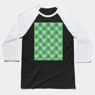 Mandala shibori green Baseball T-Shirt